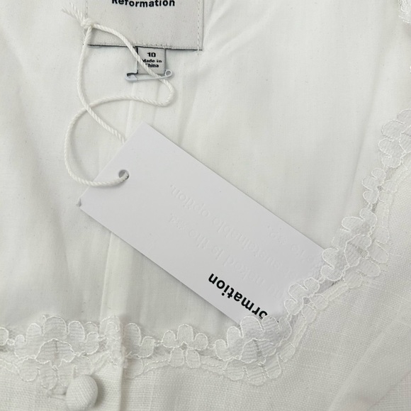 Reformation Cream Anabella Mini Dress - Picture 3 of 7